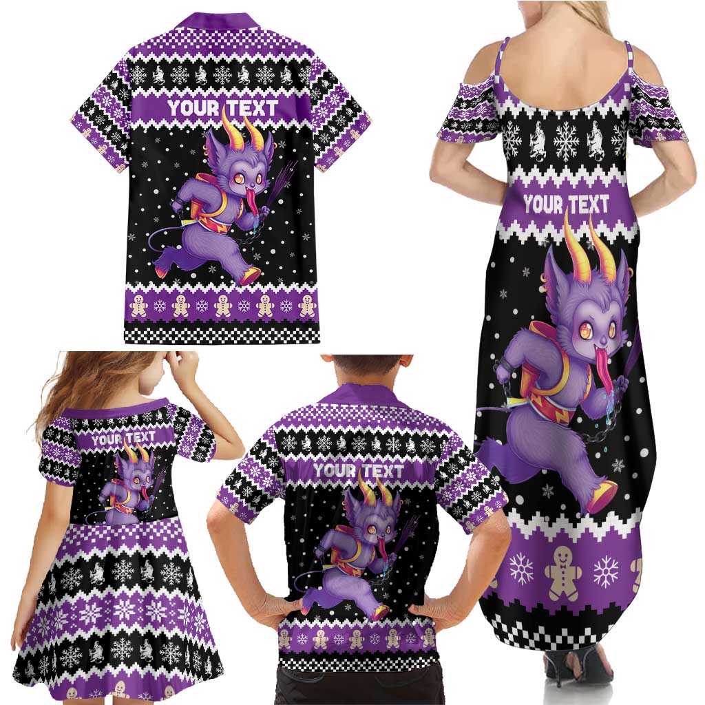 Personalized German Krampus Christmas Family Matching Summer Maxi Dress and Hawaiian Shirt German Christmas Legend - Wonder Print Shop