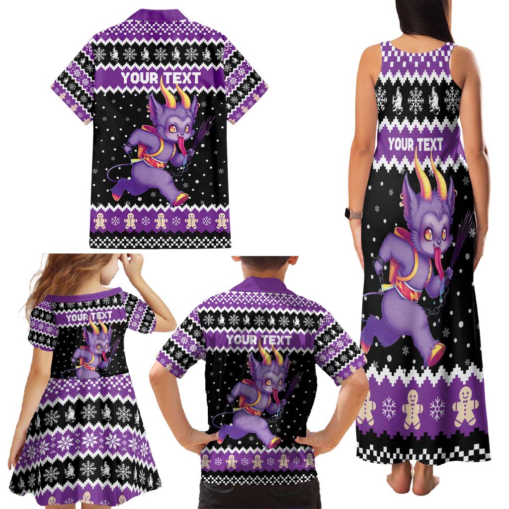 Personalized German Krampus Christmas Family Matching Tank Maxi Dress and Hawaiian Shirt German Christmas Legend - Wonder Print Shop