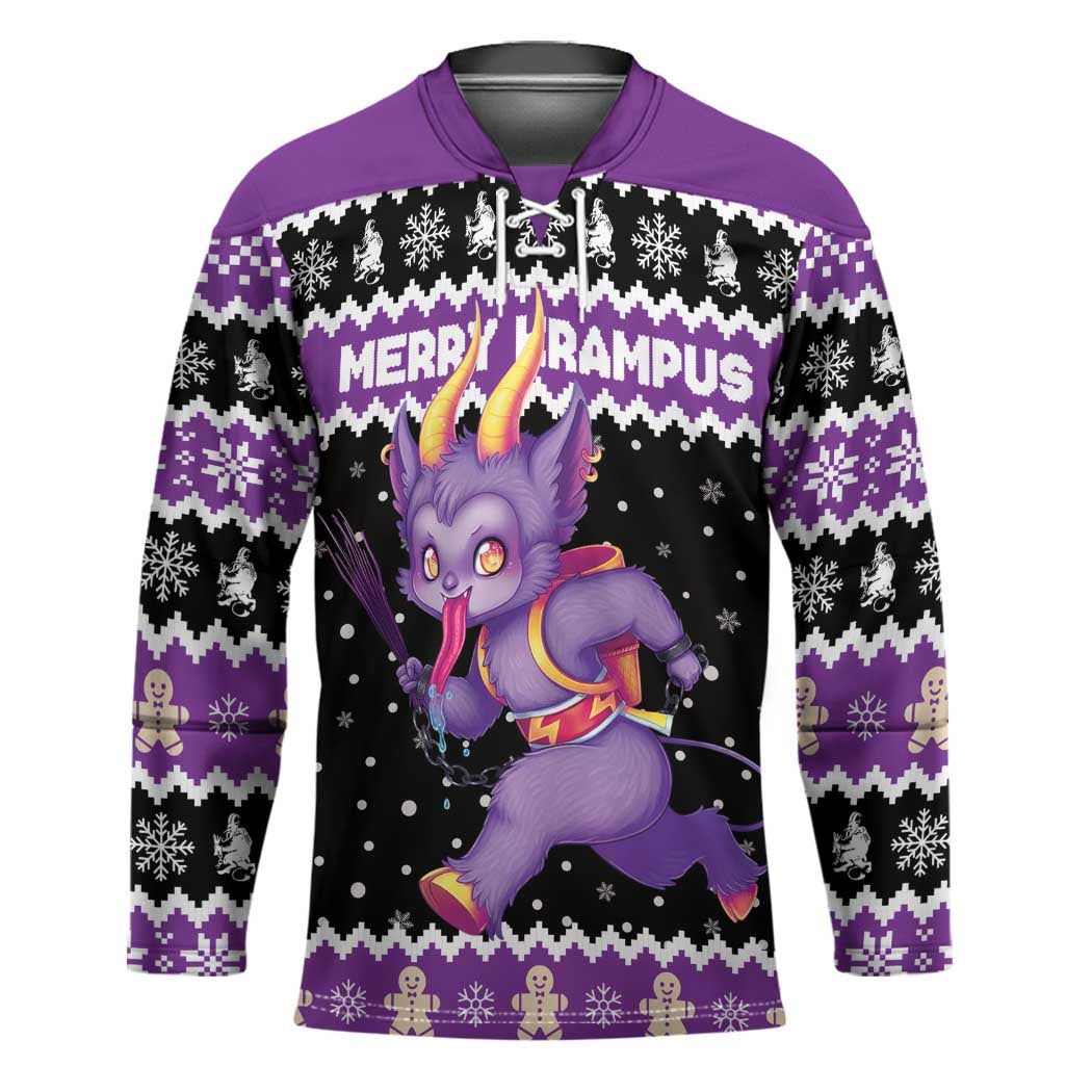 Personalized German Krampus Christmas Hockey Jersey German Christmas Legend - Wonder Print Shop