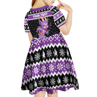 Personalized German Krampus Christmas Kid Short Sleeve Dress German Christmas Legend - Wonder Print Shop