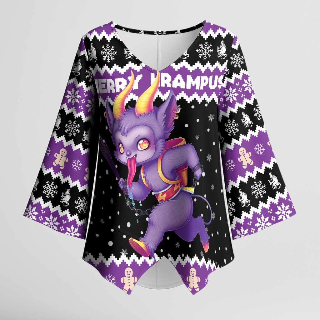 Personalized German Krampus Christmas Kimono Sleeve Blouse German Christmas Legend - Wonder Print Shop