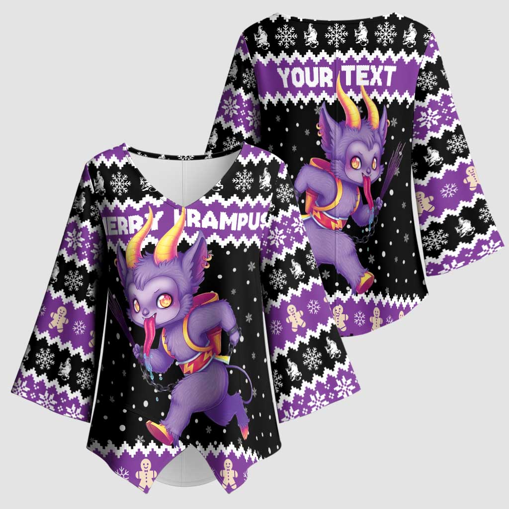 Personalized German Krampus Christmas Kimono Sleeve Blouse German Christmas Legend - Wonder Print Shop