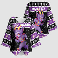 Personalized German Krampus Christmas Kimono Sleeve Blouse German Christmas Legend - Wonder Print Shop