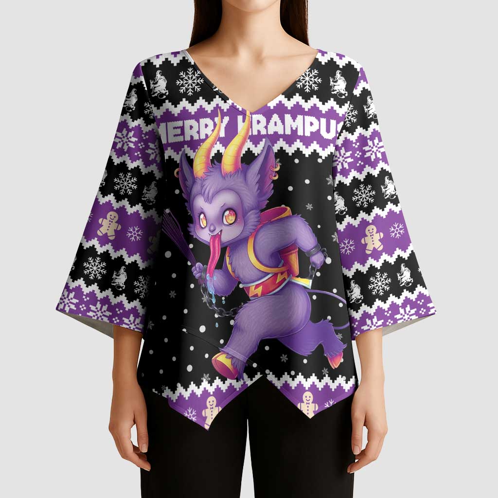 Personalized German Krampus Christmas Kimono Sleeve Blouse German Christmas Legend - Wonder Print Shop