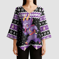 Personalized German Krampus Christmas Kimono Sleeve Blouse German Christmas Legend - Wonder Print Shop