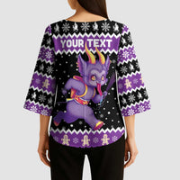 Personalized German Krampus Christmas Kimono Sleeve Blouse German Christmas Legend - Wonder Print Shop