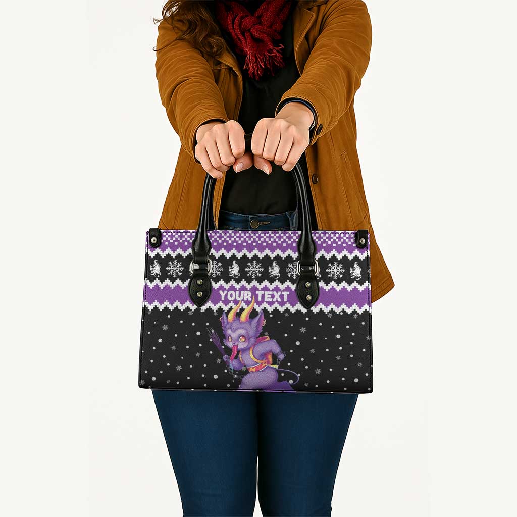 Personalized German Krampus Christmas Leather Bag German Christmas Legend - Wonder Print Shop