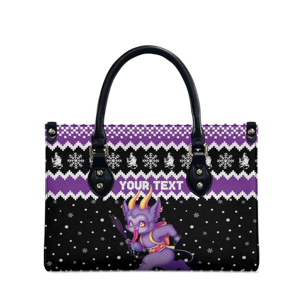 Personalized German Krampus Christmas Leather Bag German Christmas Legend - Wonder Print Shop