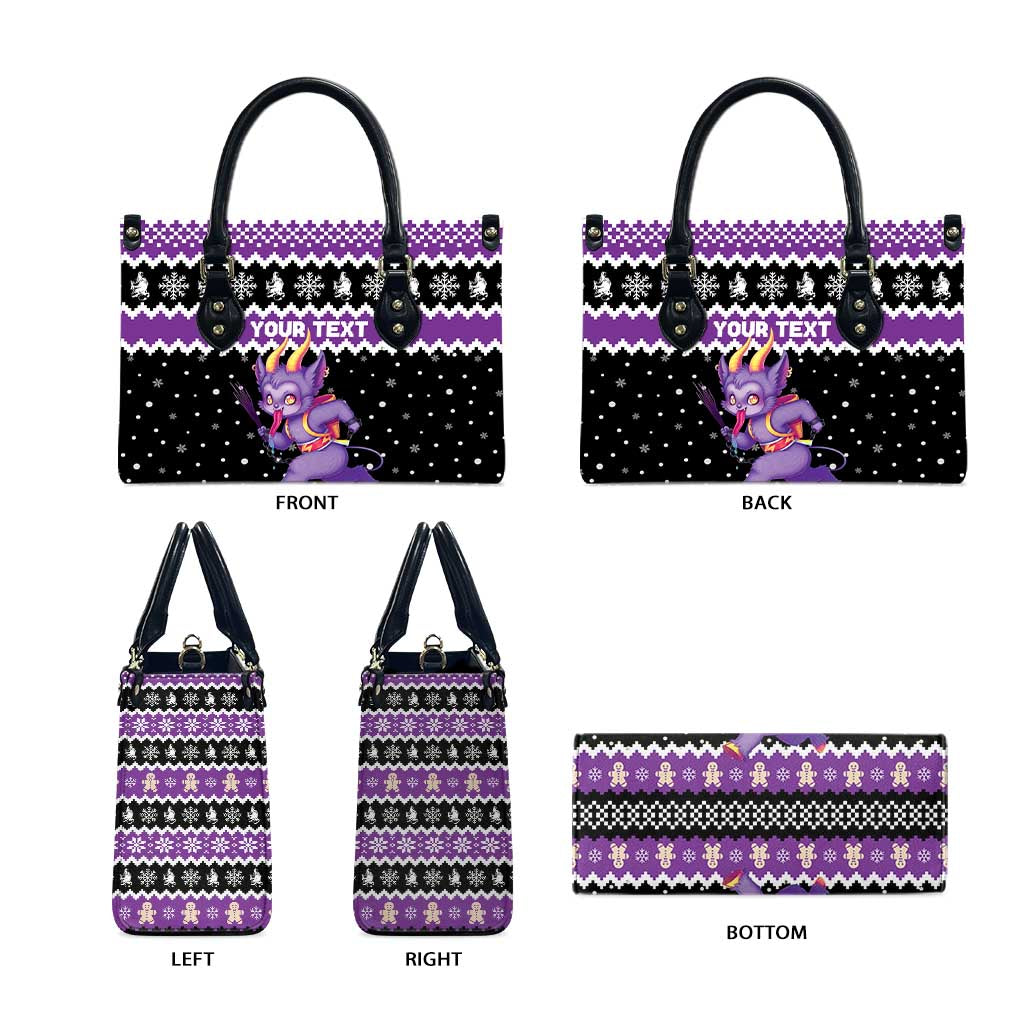 Personalized German Krampus Christmas Leather Bag German Christmas Legend - Wonder Print Shop