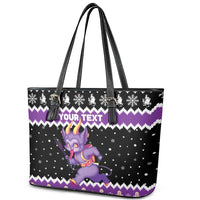 Personalized German Krampus Christmas Leather Tote Bag German Christmas Legend - Wonder Print Shop