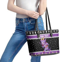 Personalized German Krampus Christmas Leather Tote Bag German Christmas Legend - Wonder Print Shop