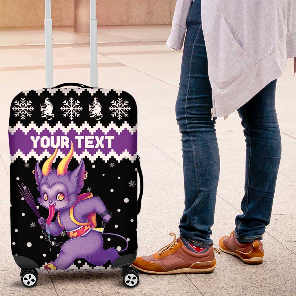 Personalized German Krampus Christmas Luggage Cover German Christmas Legend - Wonder Print Shop