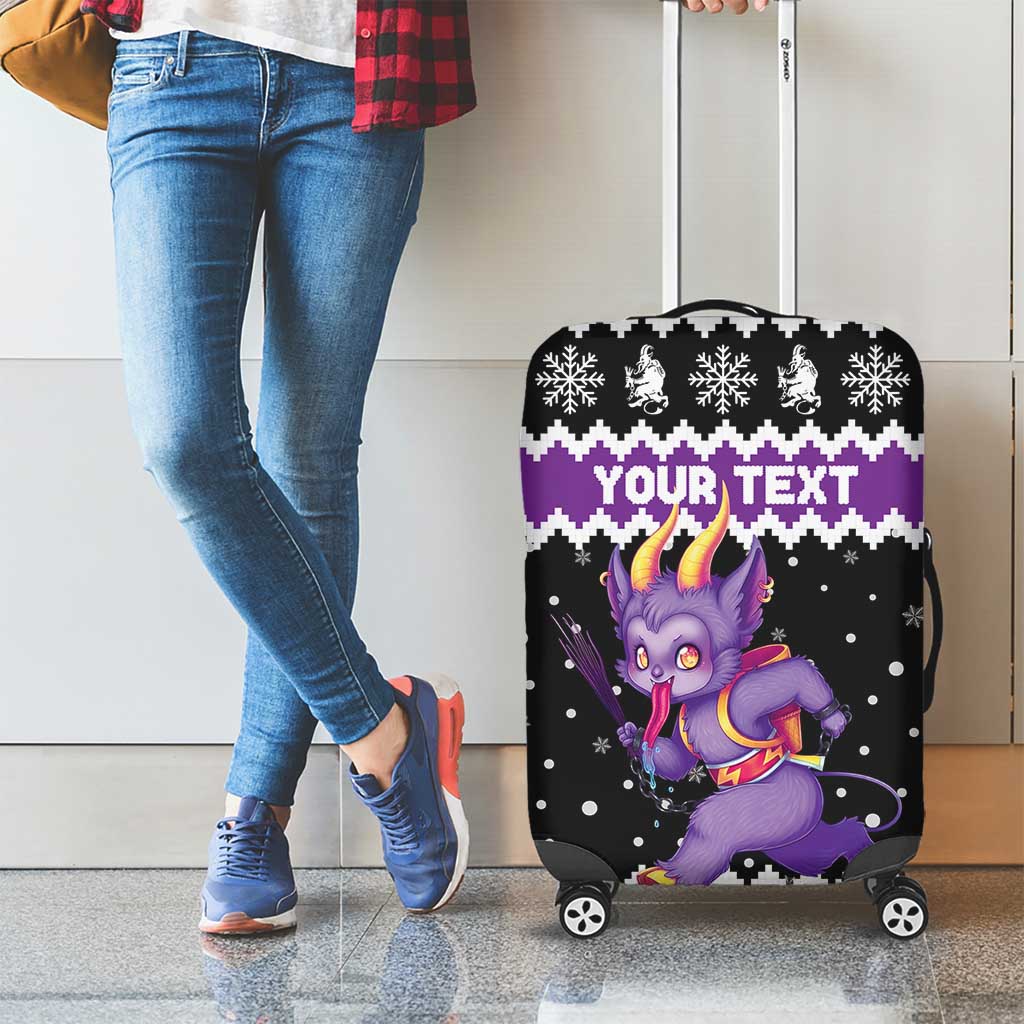 Personalized German Krampus Christmas Luggage Cover German Christmas Legend - Wonder Print Shop