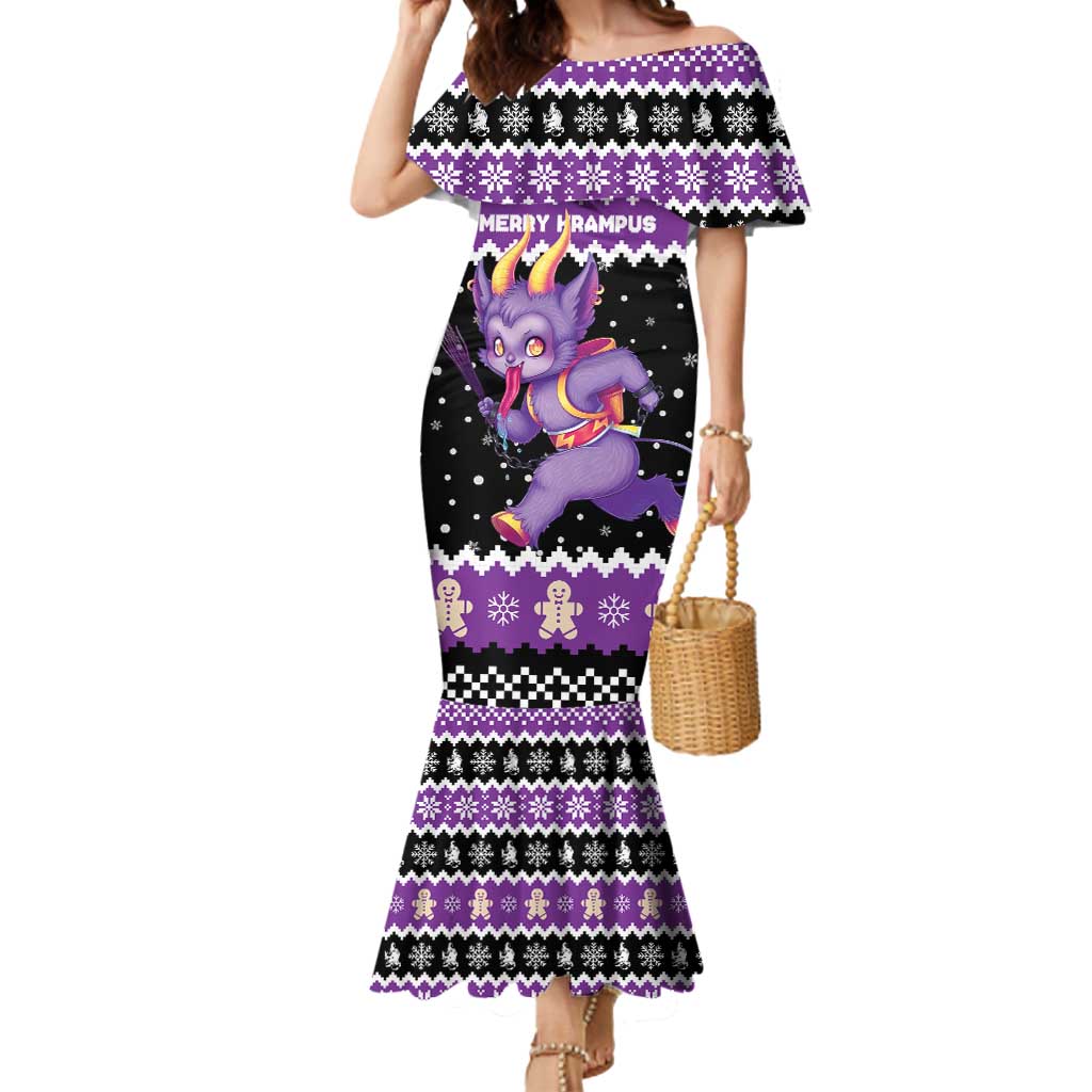 Personalized German Krampus Christmas Mermaid Dress German Christmas Legend - Wonder Print Shop