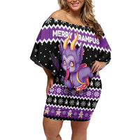 Personalized German Krampus Christmas Off Shoulder Short Dress German Christmas Legend - Wonder Print Shop