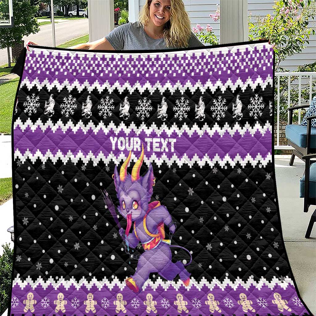 Personalized German Krampus Christmas Quilt German Christmas Legend - Wonder Print Shop