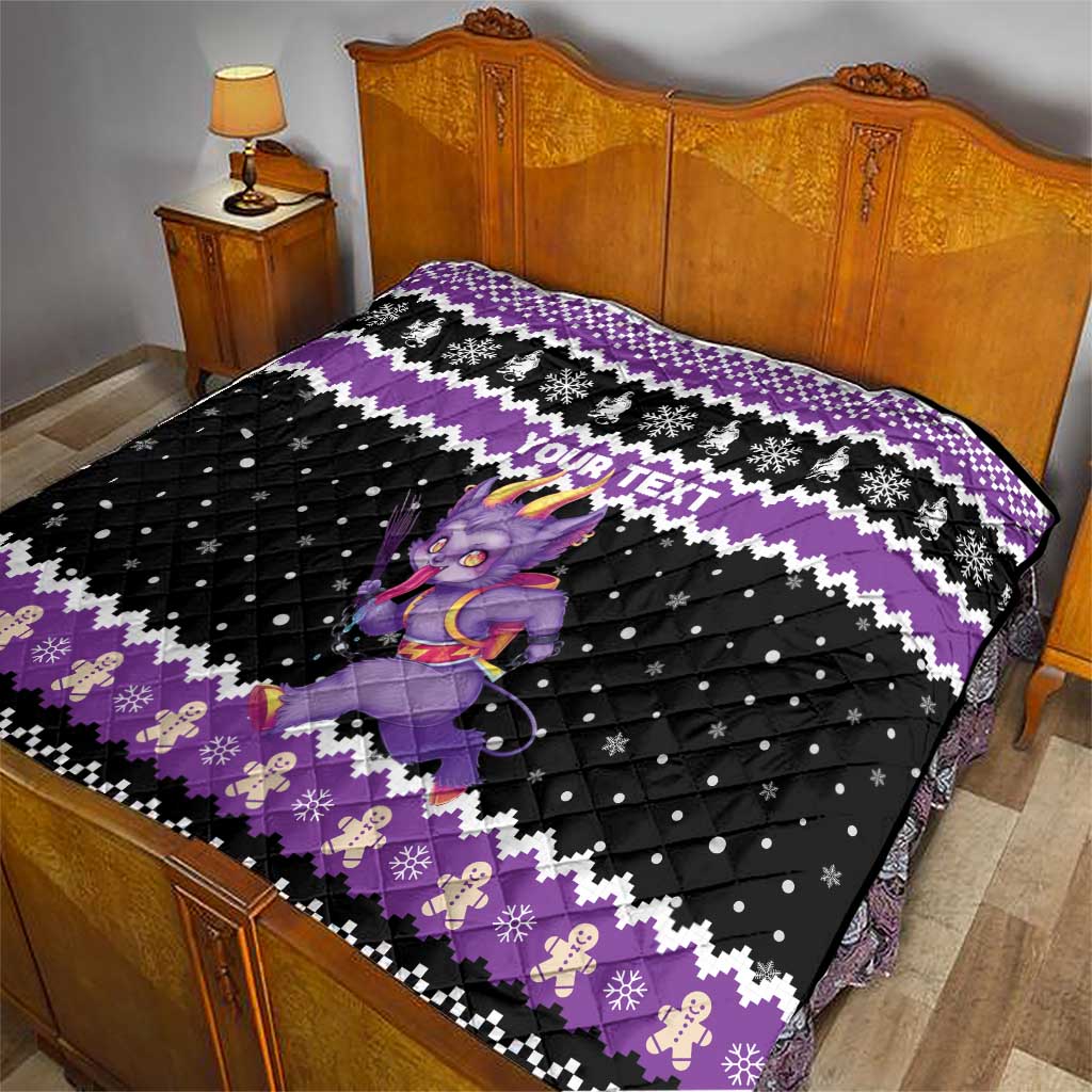 Personalized German Krampus Christmas Quilt German Christmas Legend - Wonder Print Shop