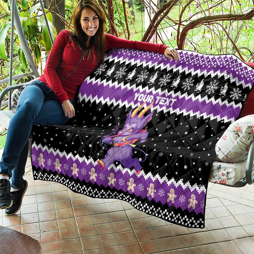 Personalized German Krampus Christmas Quilt German Christmas Legend - Wonder Print Shop