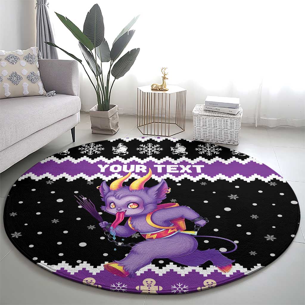 Personalized German Krampus Christmas Round Carpet German Christmas Legend - Wonder Print Shop