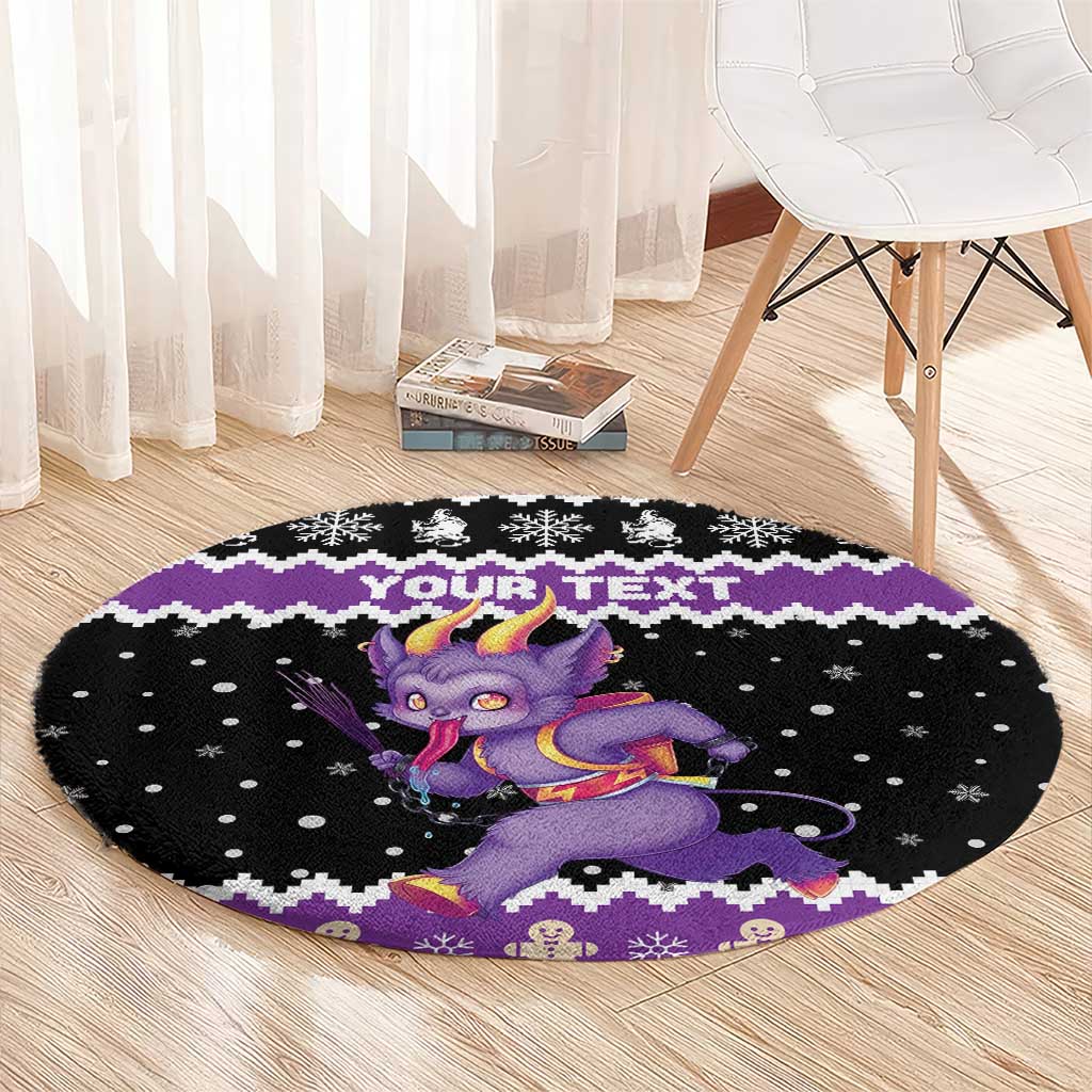 Personalized German Krampus Christmas Round Carpet German Christmas Legend - Wonder Print Shop