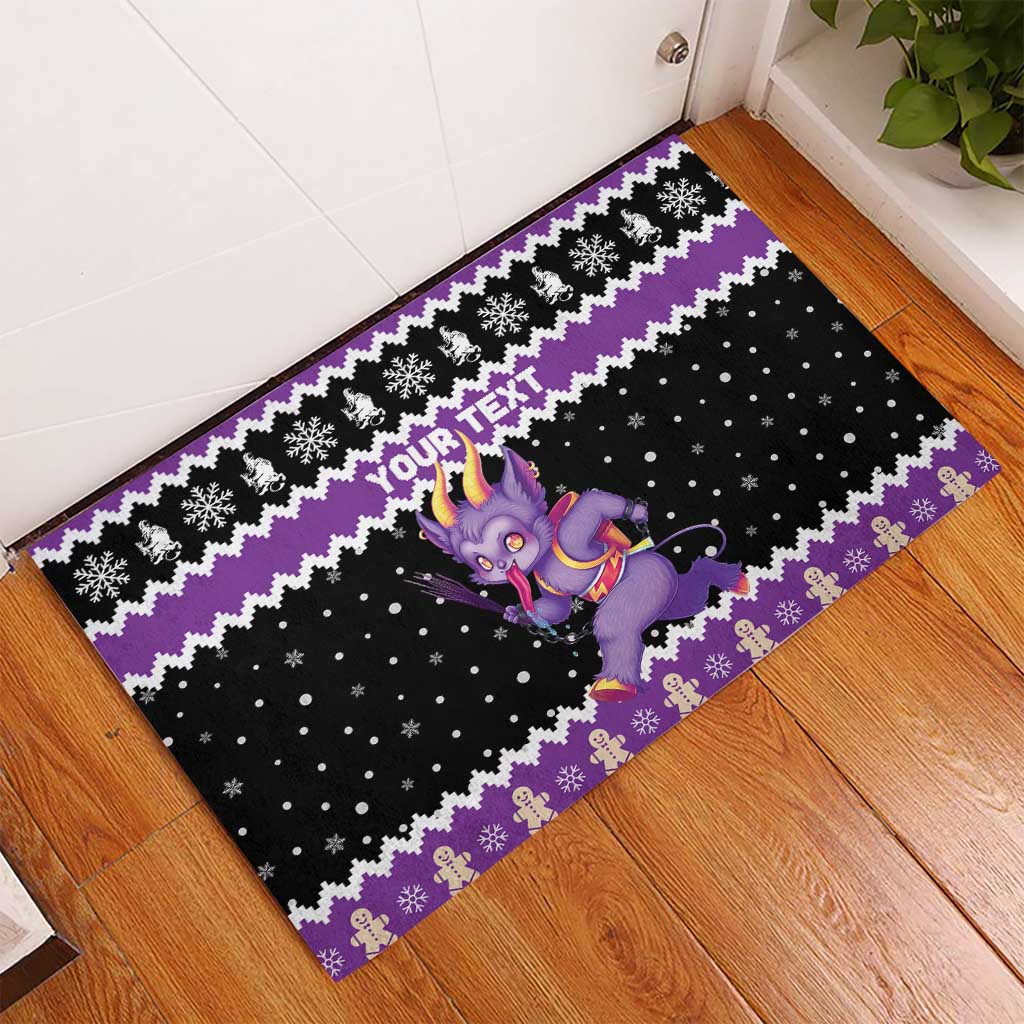 Personalized German Krampus Christmas Rubber Doormat German Christmas Legend - Wonder Print Shop