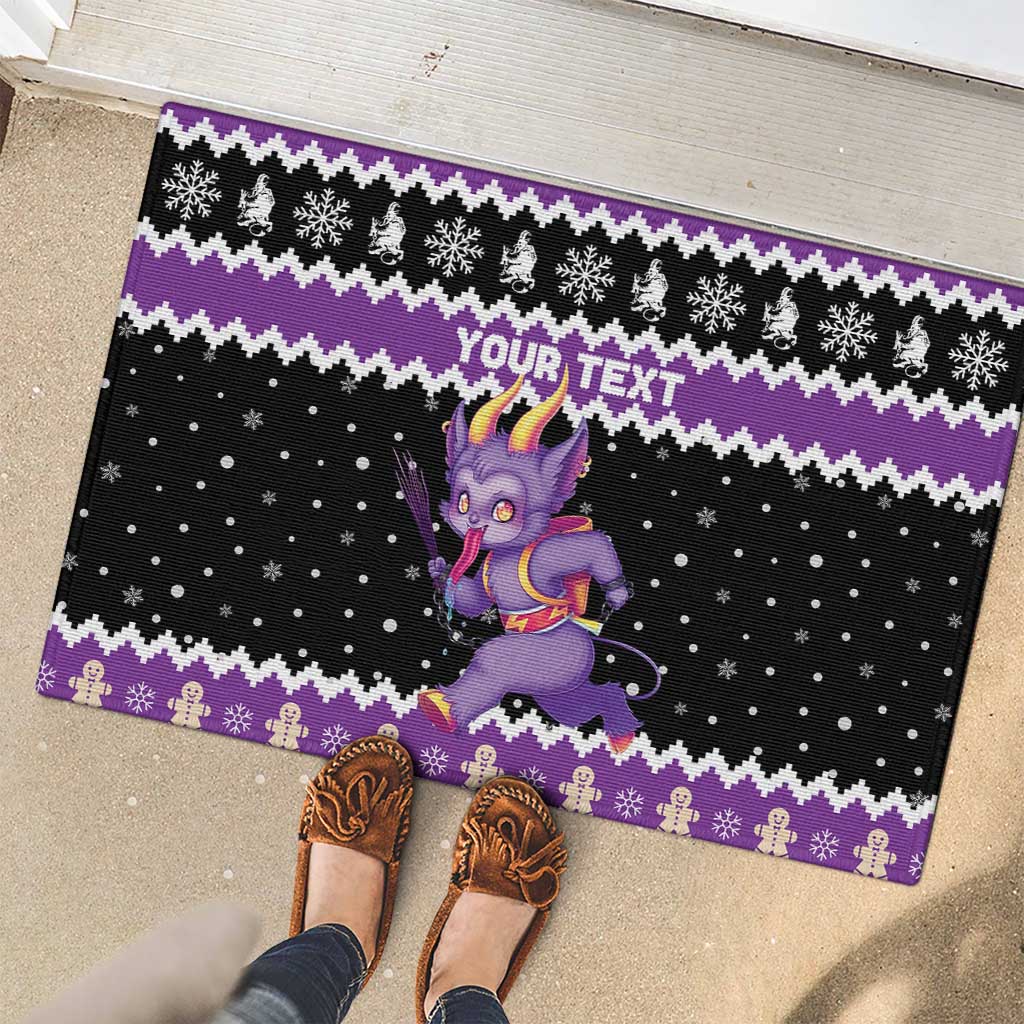 Personalized German Krampus Christmas Rubber Doormat German Christmas Legend - Wonder Print Shop