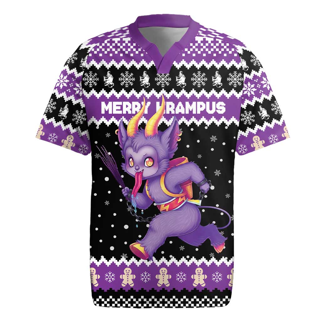 Personalized German Krampus Christmas Rugby Jersey German Christmas Legend - Wonder Print Shop