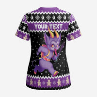 Personalized German Krampus Christmas Scrub Top German Christmas Legend - Wonder Print Shop