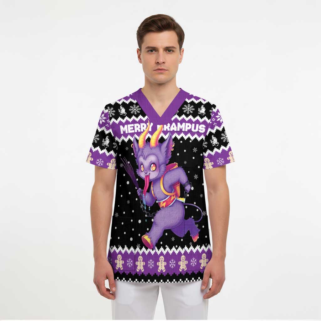 Personalized German Krampus Christmas Scrub Top German Christmas Legend - Wonder Print Shop