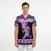 Personalized German Krampus Christmas Scrub Top German Christmas Legend - Wonder Print Shop