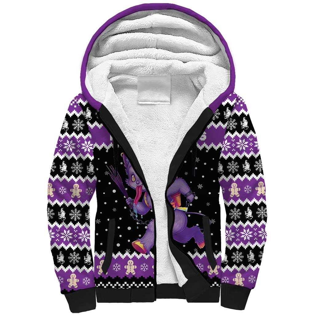 Personalized German Krampus Christmas Sherpa Hoodie German Christmas Legend - Wonder Print Shop