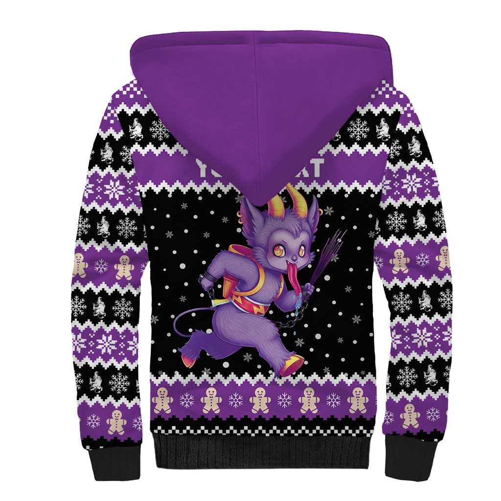 Personalized German Krampus Christmas Sherpa Hoodie German Christmas Legend - Wonder Print Shop