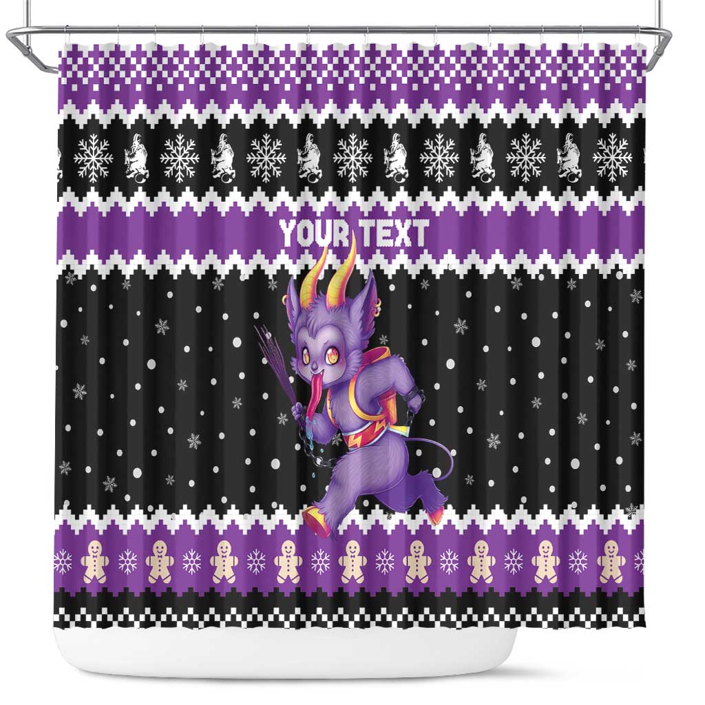 Personalized German Krampus Christmas Shower Curtain German Christmas Legend - Wonder Print Shop