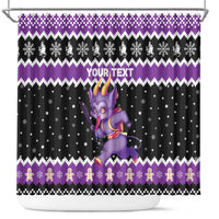 Personalized German Krampus Christmas Shower Curtain German Christmas Legend - Wonder Print Shop
