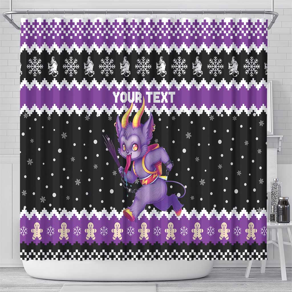 Personalized German Krampus Christmas Shower Curtain German Christmas Legend - Wonder Print Shop