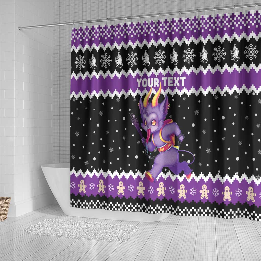 Personalized German Krampus Christmas Shower Curtain German Christmas Legend - Wonder Print Shop