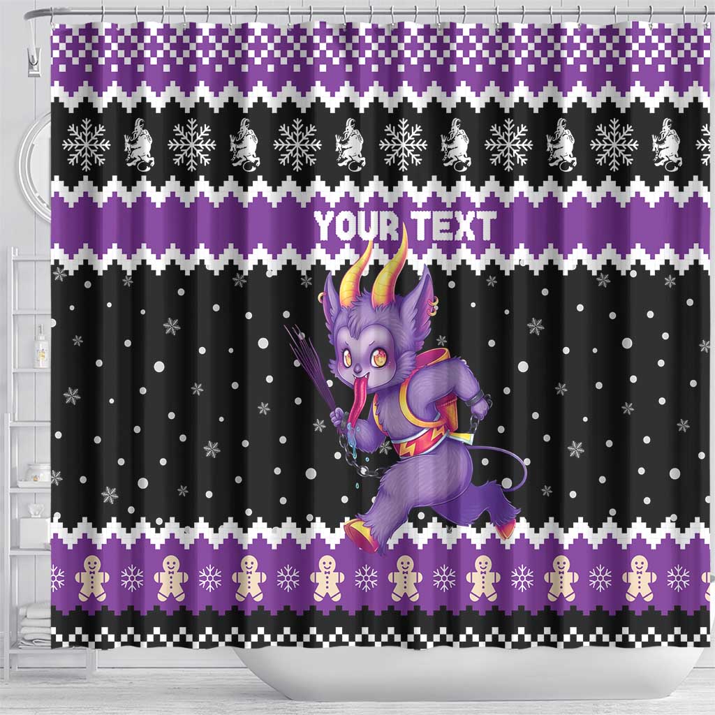 Personalized German Krampus Christmas Shower Curtain German Christmas Legend - Wonder Print Shop