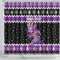 Personalized German Krampus Christmas Shower Curtain German Christmas Legend - Wonder Print Shop