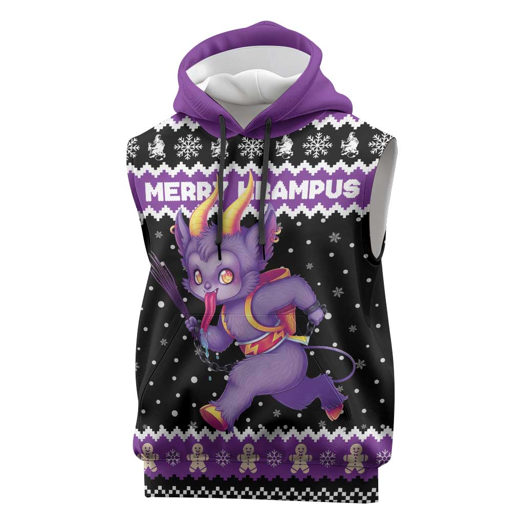 Personalized German Krampus Christmas Sleeveless Hoodie German Christmas Legend - Wonder Print Shop