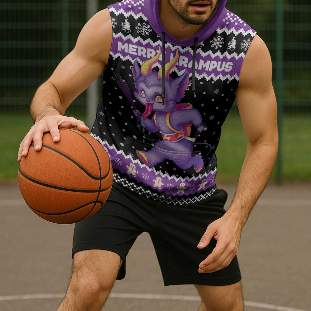 Personalized German Krampus Christmas Sleeveless Hoodie German Christmas Legend - Wonder Print Shop