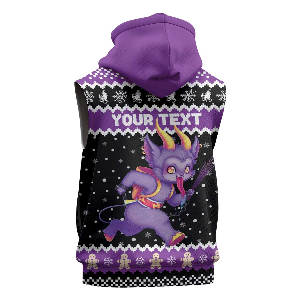 Personalized German Krampus Christmas Sleeveless Zip Hoodie German Christmas Legend - Wonder Print Shop
