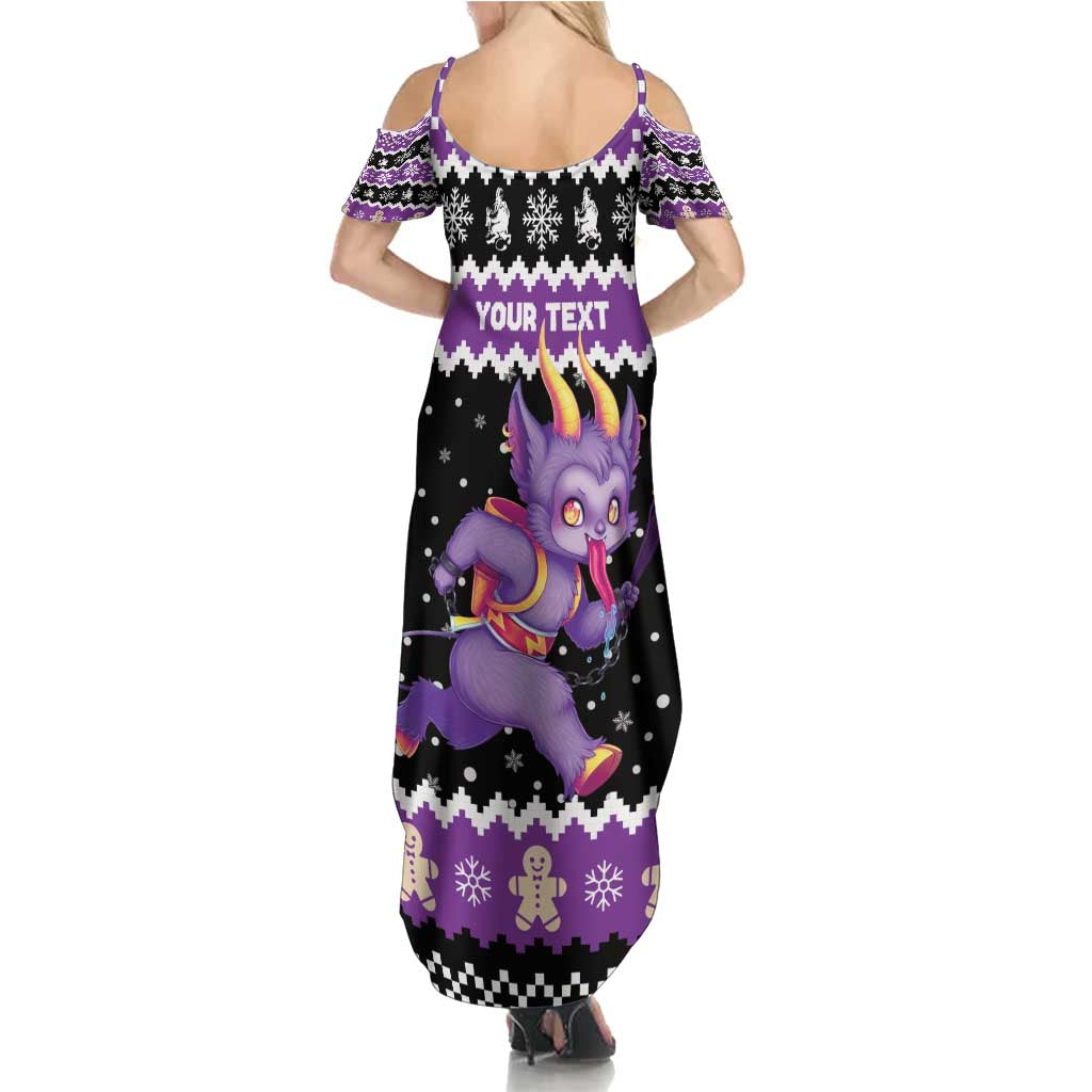 Personalized German Krampus Christmas Summer Maxi Dress German Christmas Legend - Wonder Print Shop