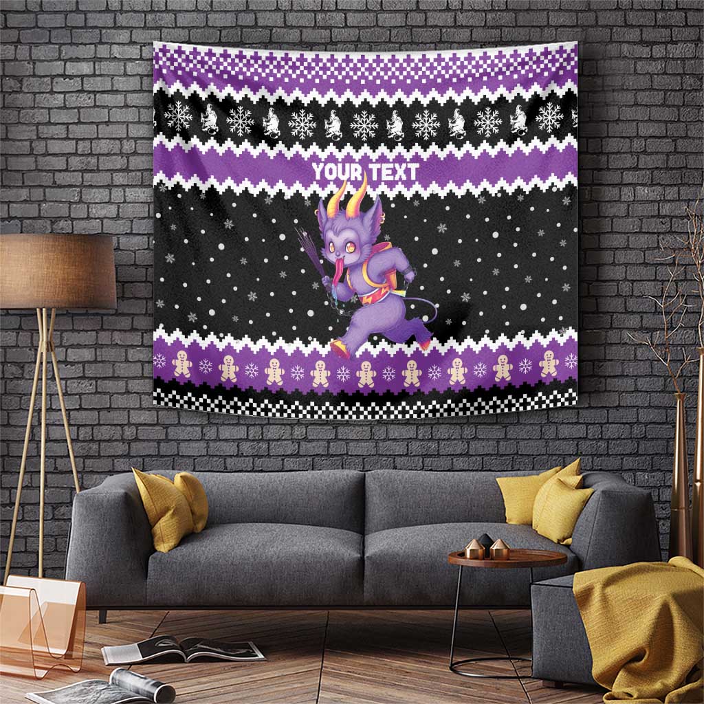Personalized German Krampus Christmas Tapestry German Christmas Legend - Wonder Print Shop