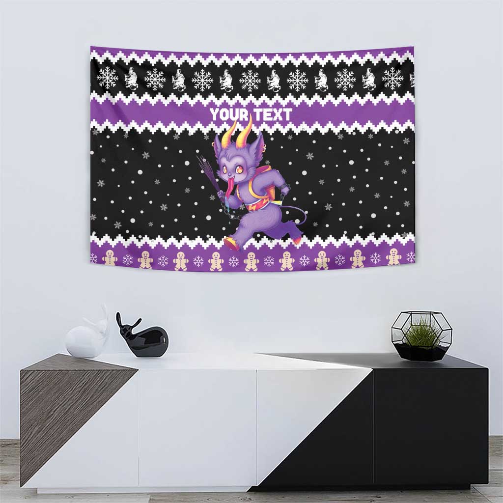 Personalized German Krampus Christmas Tapestry German Christmas Legend - Wonder Print Shop