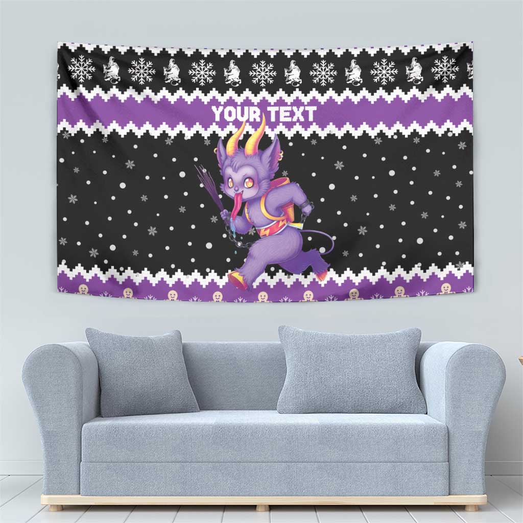 Personalized German Krampus Christmas Tapestry German Christmas Legend - Wonder Print Shop
