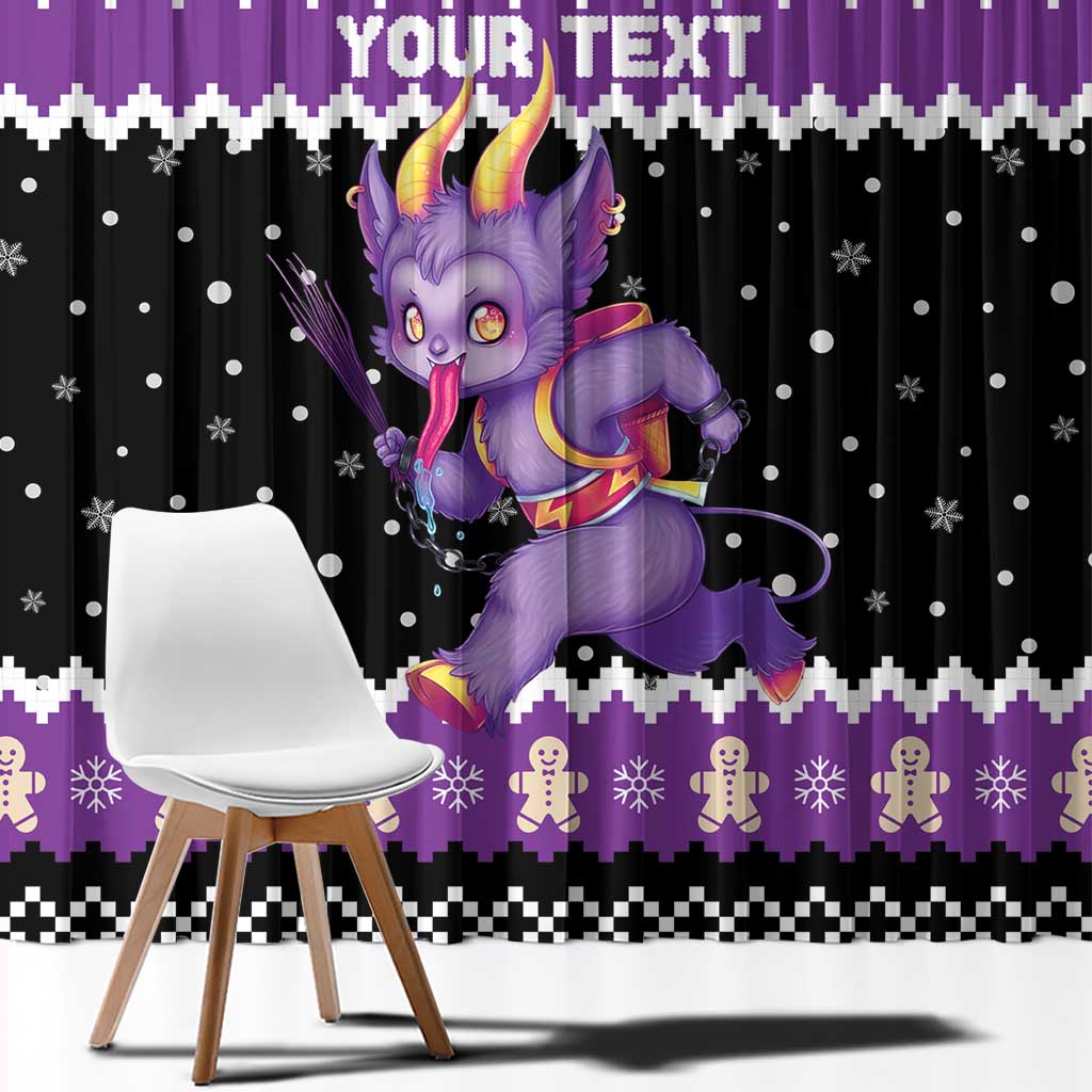 Personalized German Krampus Christmas Window Curtain German Christmas Legend - Wonder Print Shop