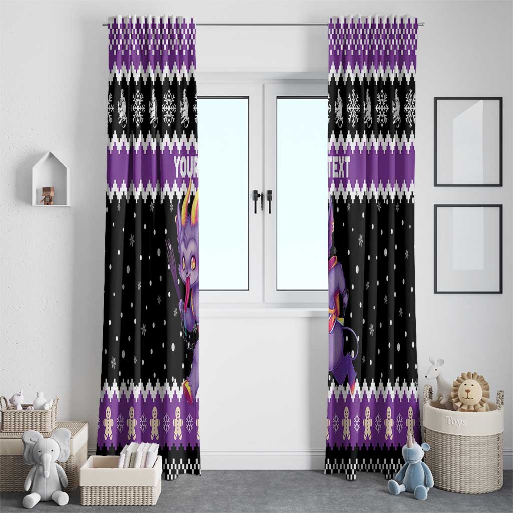Personalized German Krampus Christmas Window Curtain German Christmas Legend - Wonder Print Shop