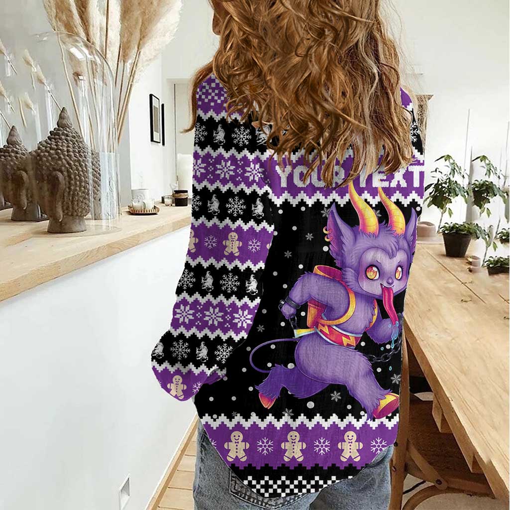 Personalized German Krampus Christmas Women Casual Shirt German Christmas Legend - Wonder Print Shop
