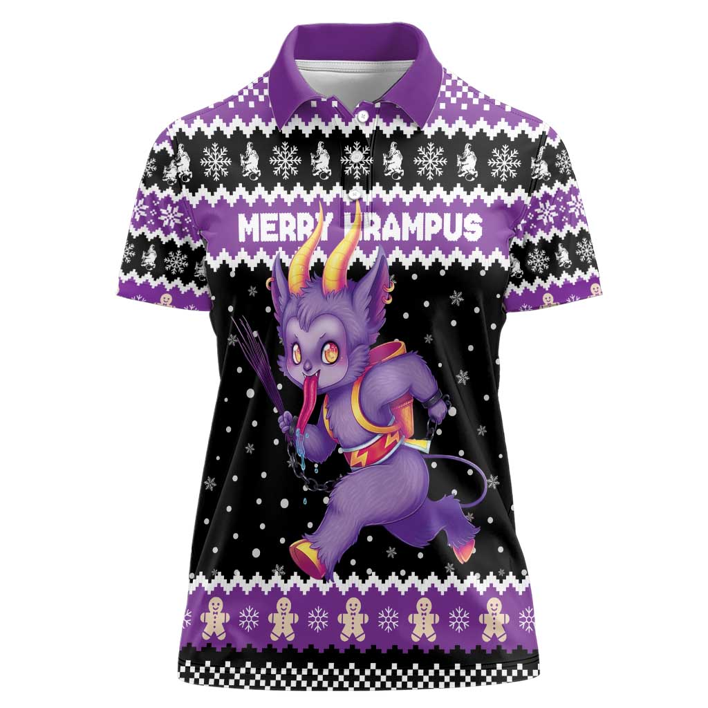 Personalized German Krampus Christmas Women Polo Shirt German Christmas Legend - Wonder Print Shop