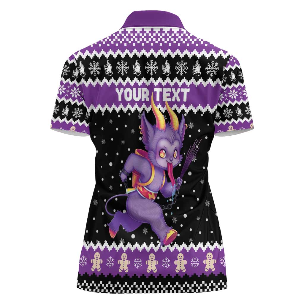 Personalized German Krampus Christmas Women Polo Shirt German Christmas Legend - Wonder Print Shop